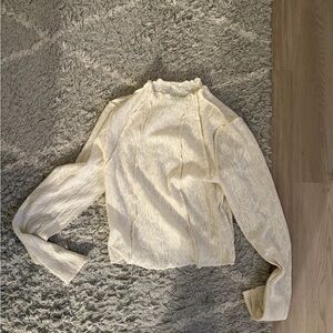 Kimchi Blue Textured Cream Blouse
